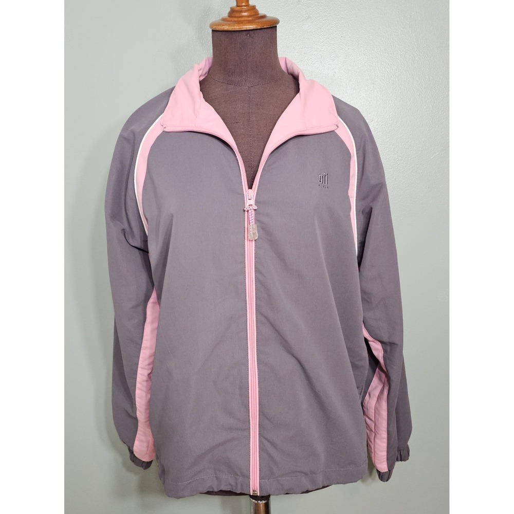 Afi Ladies Jacket‎ Sport Lite Weight Netting Liner - Gray & Pink -Size Medium